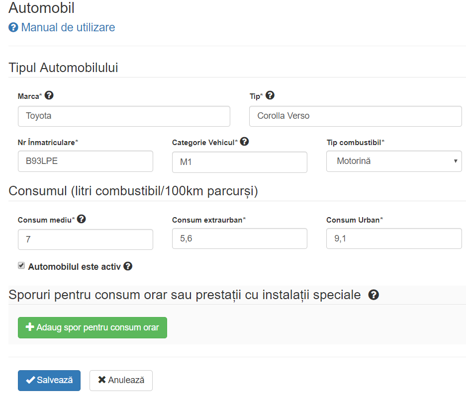 ecranul automobil